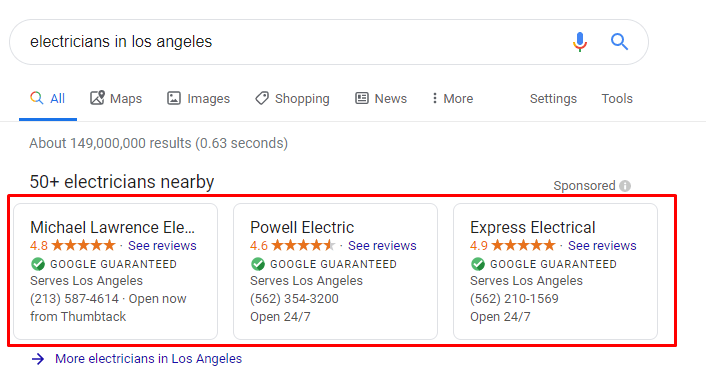 service ads electricians
