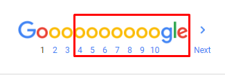google numbered page