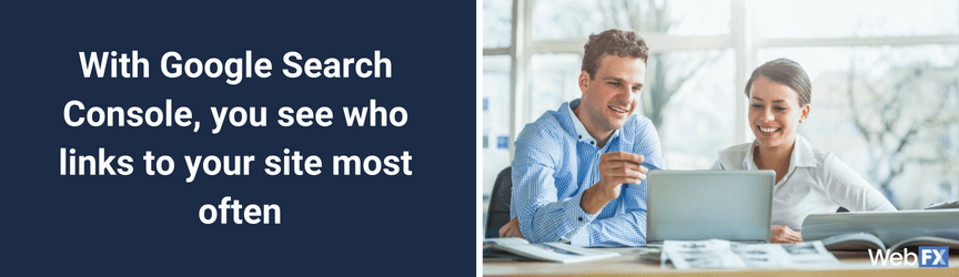 The Google Search Console feature to view backlinks