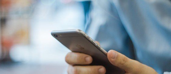 man holding phone