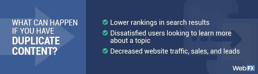How duplicate content affects SEO
