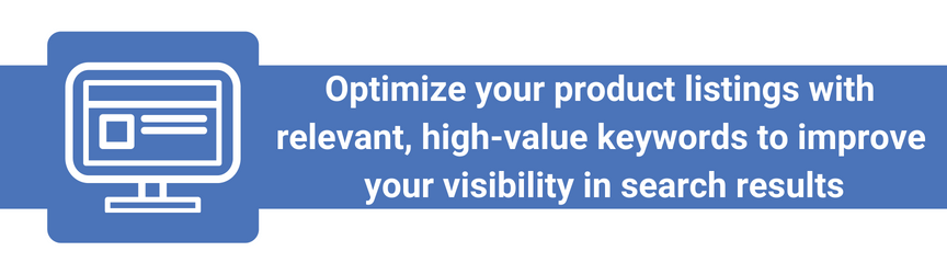 The steps for optimizing a product listing for Amazon