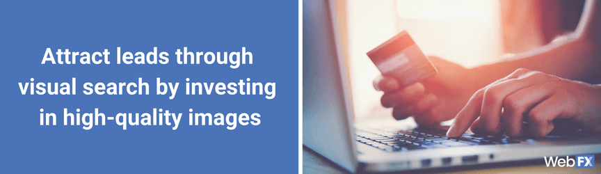 A business uses visual search to attract more leads
