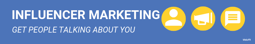 A graphic header for influencer marketing