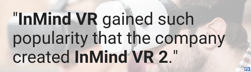screenshot of vr2 website