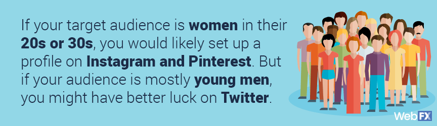 depending on audience, your social platforms can change