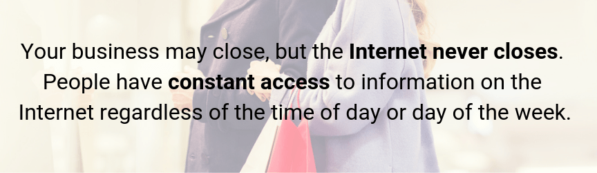 Internet marketing also benefits consumers by always be available and accessible