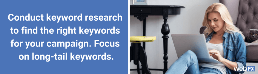 Researching keywords for website marketing