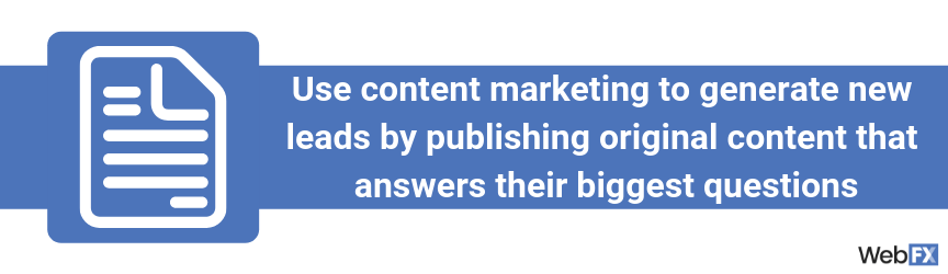 A statement on the usefulness of content marketing in lead generation
