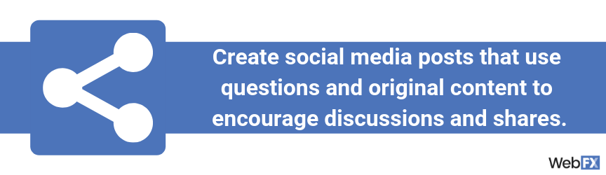 A statement on how to use social media posts to generate leads