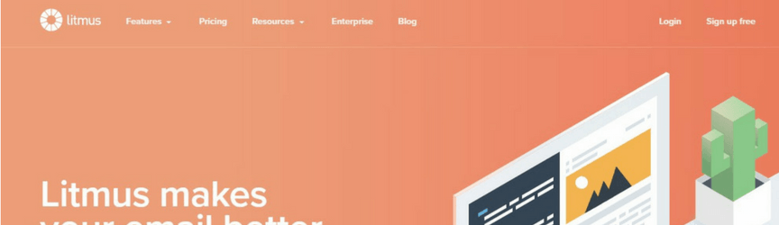 screenshot of litmus homepage
