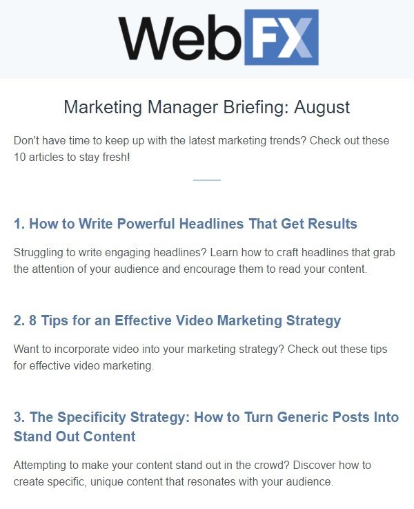 marketing manager email