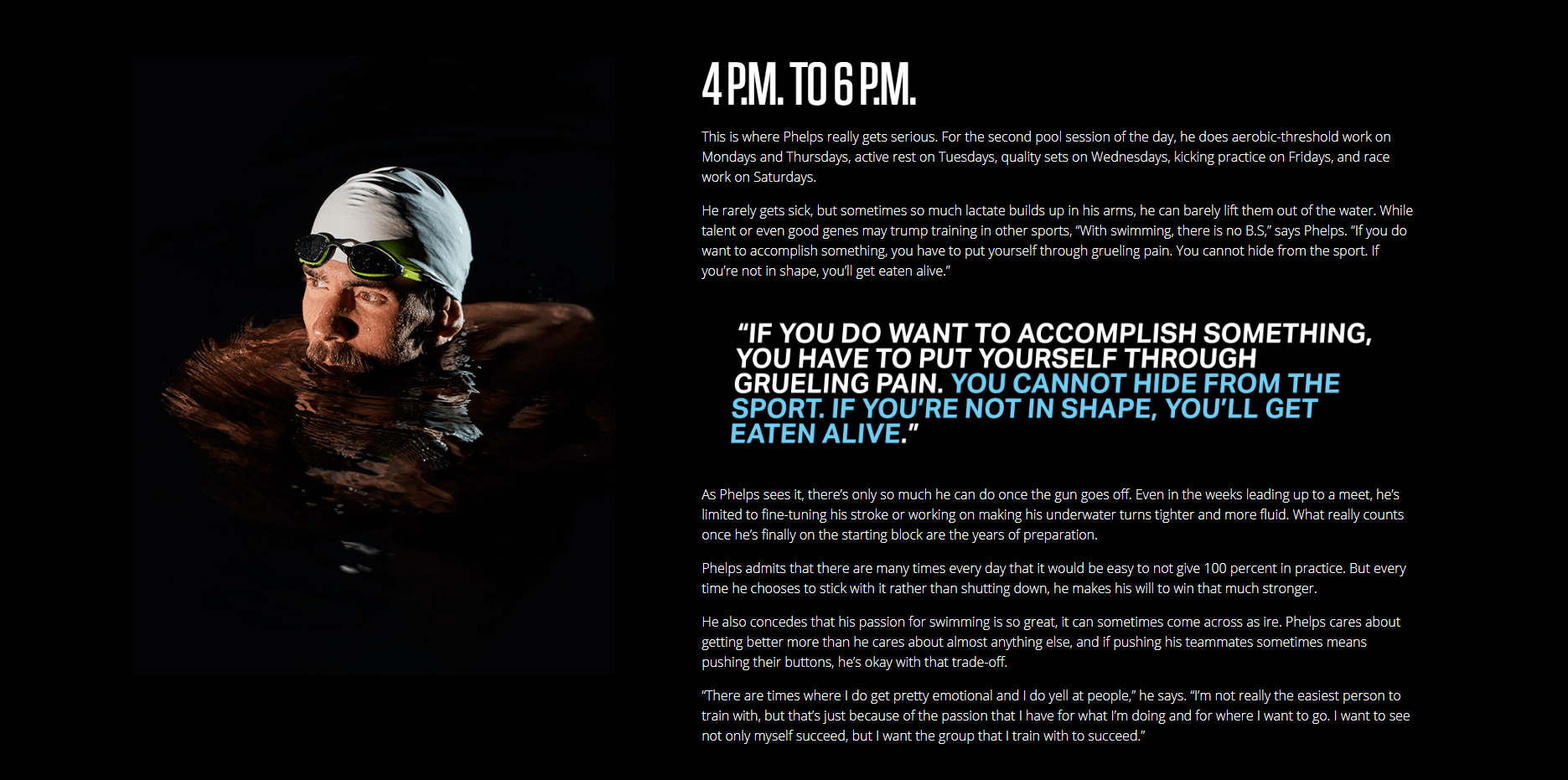 Native ad with Michael Phelps