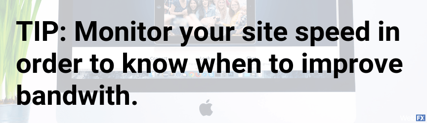 monitor your site speed to make improvements