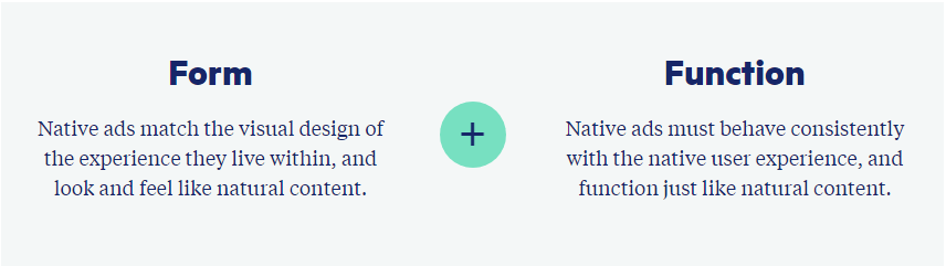 Formula for native ads