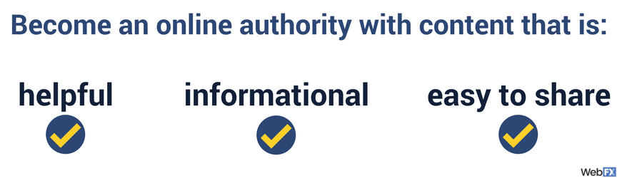 checklist for content that allows you to become an online authority