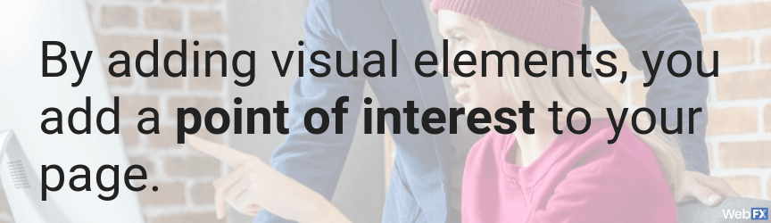 visual elements create points of interest