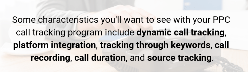 the features of ppc call tracking