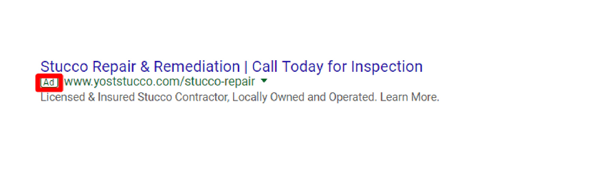 Example of a PPC ad in digital marketing