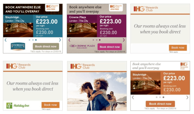 Ejemplo de publicidad programática de IHG