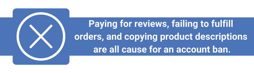 Why Amazon may ban a seller or vendor account