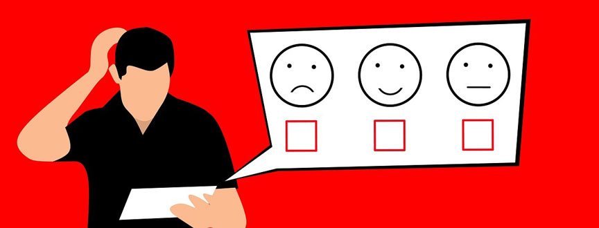 someone looking at a client survey