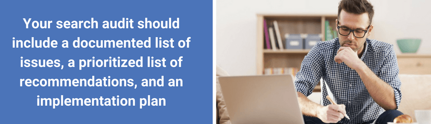 What the results of an SEO audit includes
