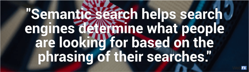 semantic search helps search engines determine what people are looking for
