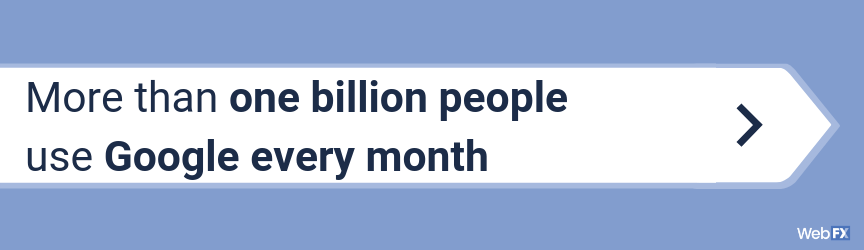 More than one billion people use Google every month