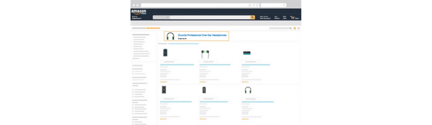 The location and appearance of Sponsored Brands on Amazon