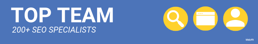 Graphic for feature of top local seo company: leading team