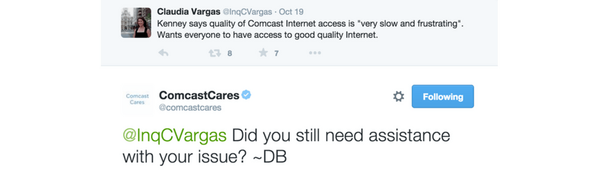 twitter response
