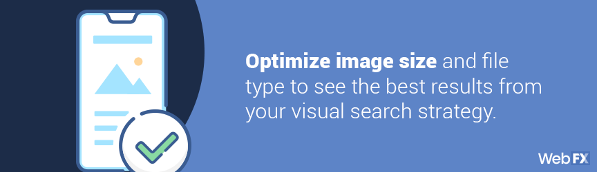 A company optimizes their images for visual search