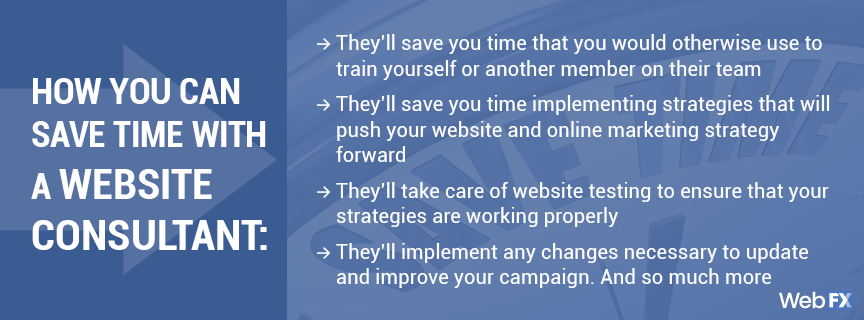 web consultants save you time