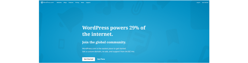 wordpress home page