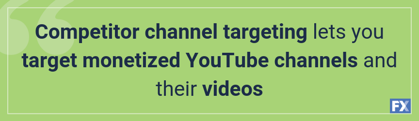 youtube ad targeting competitor channels