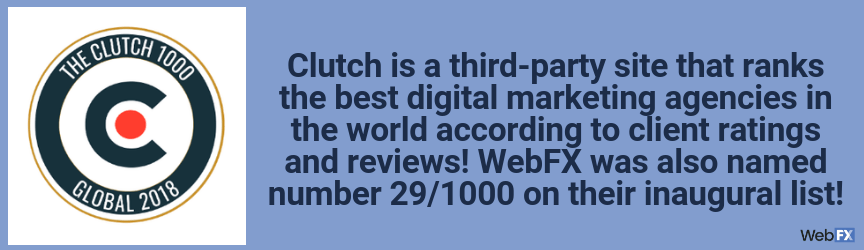 clutch is a third party ranking site