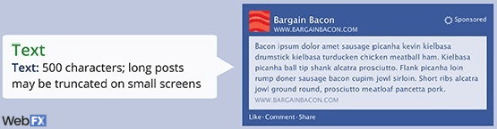 text ads screenshot of infographic