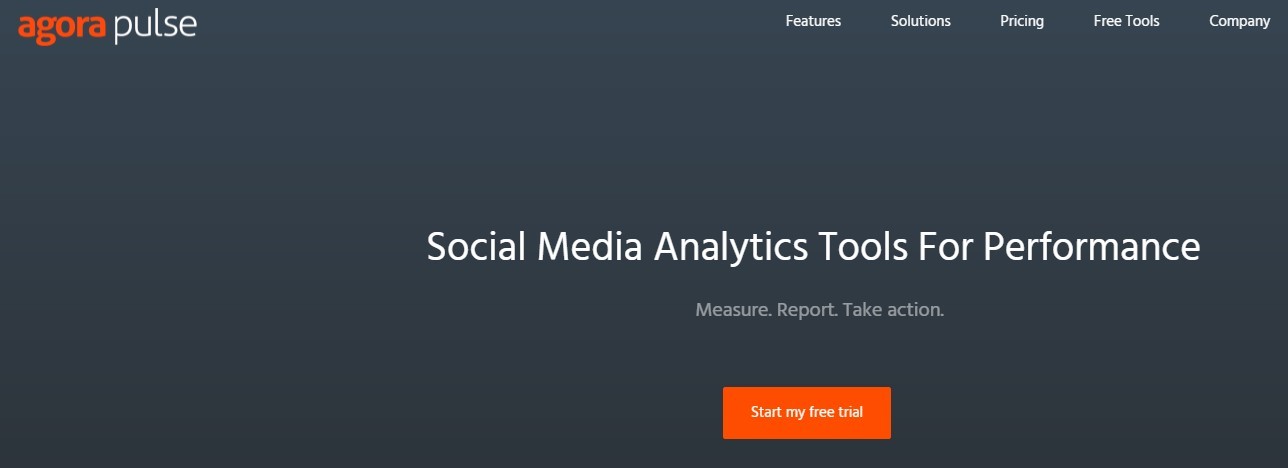 screenshot of agorapulse website