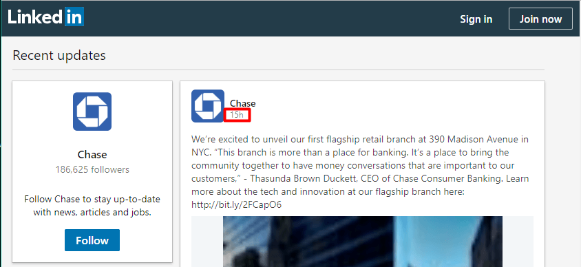 chase social messaging