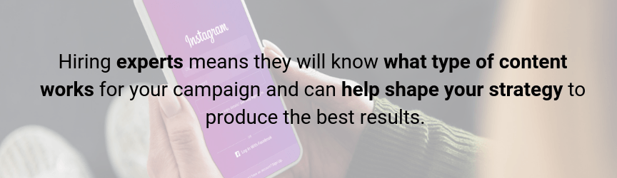hiring experts is the best option for instagram marketing