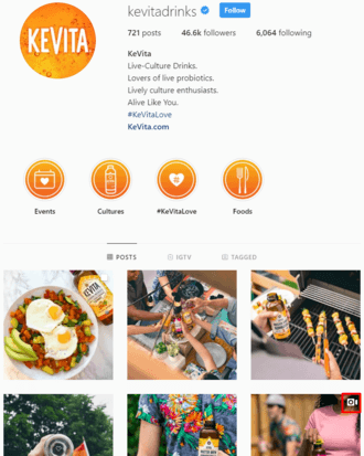 kevita social media presence