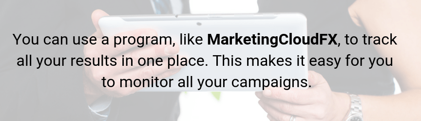 MarketingCloudFX can be used to track your results all in one place