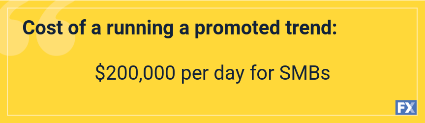 cost of a promoted trend