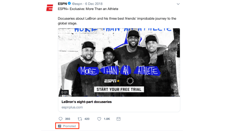 promoted tweet example