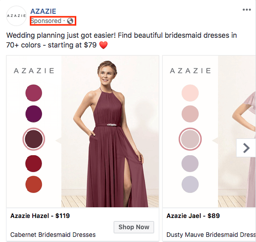 social media ad