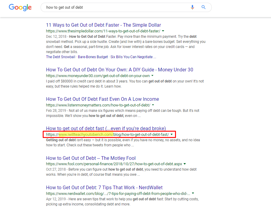search results for how to get out of debt