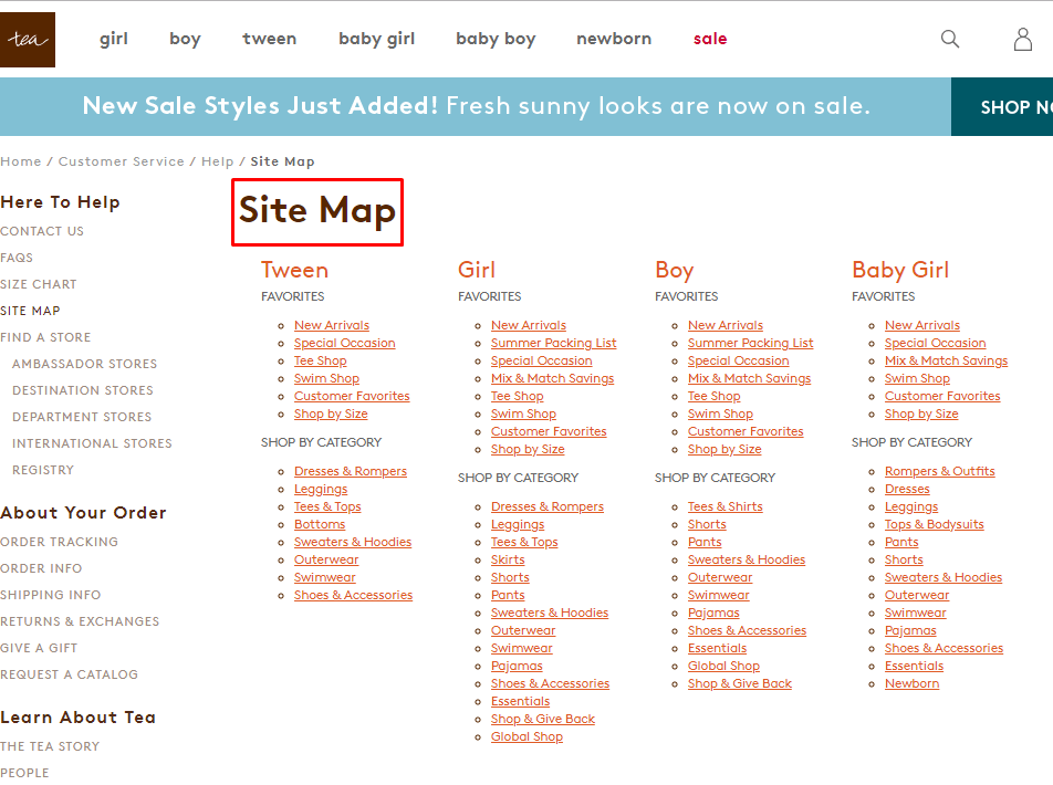 sitemap example
