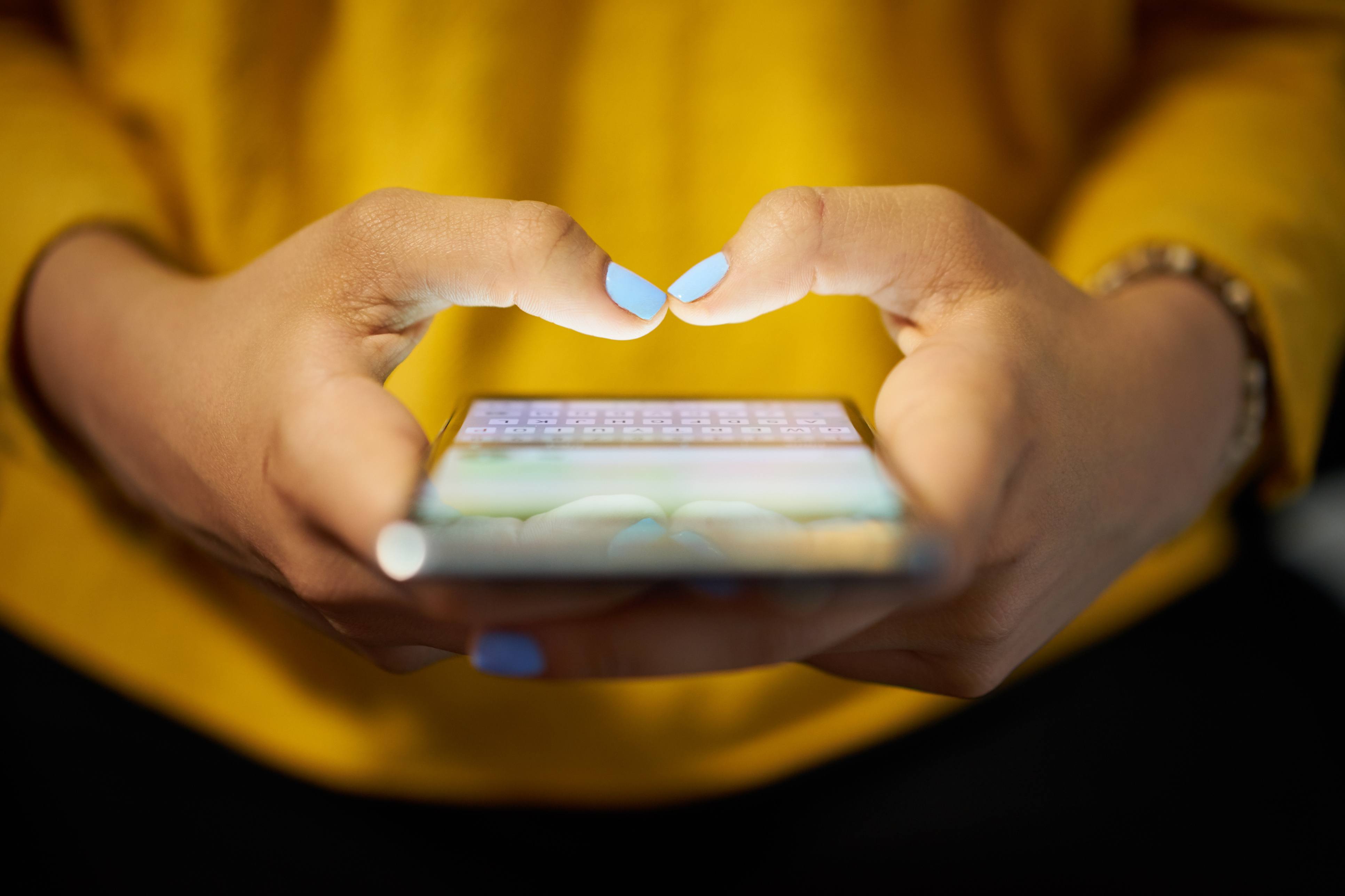 someone using social media on a photo