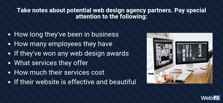 take notes on the following while deciding on a web designer